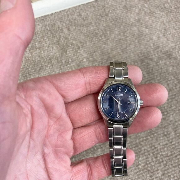 Women's Seiko Blue Dial Stainless Steel Watch - Picture 3 of 7